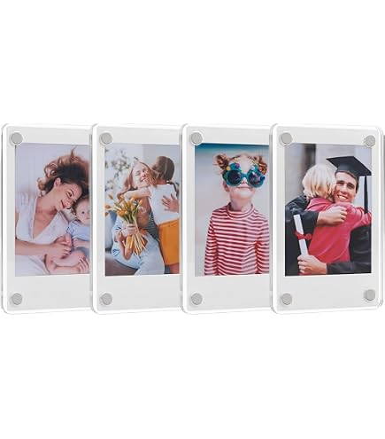 12x Acryl-Bilderrahmen Für Kühlschrank – Doppelseitig Transparent, 8,9x6,1 Cm