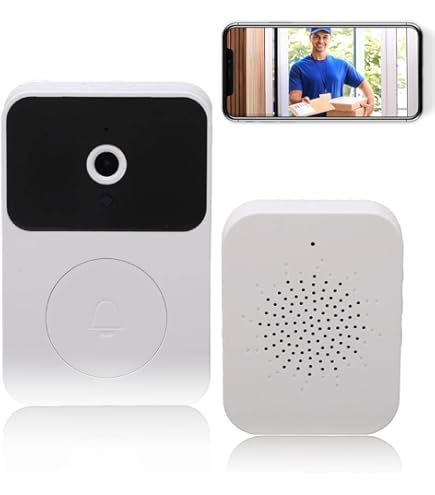 Bextgoo Wireless Doorbell with Camera, 3MP FHD Wireless Doorbell Outdoor Waterproof Human Detection Siren Night Vision Two Way Audio Video Call IP67 Cloud SD Support