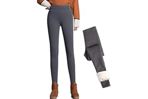 CheChury Leggings Donna Invernali Leggins Felpati Termici Foderato in Pile Caldi Collant Pantaloni Vita Alta Fodera in Caldo Fitness Yoga Controllo della Pancia Elastici Leggins Sportivi Eleganti