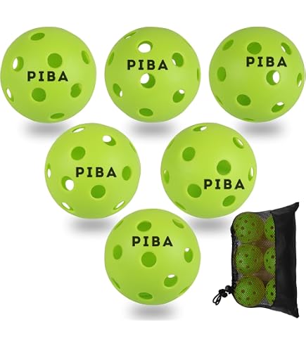 Balles De Pickleball Indoor/outdoor - Lot De 6, 26 Trous, Approuvé USAPA, Orange