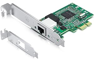 ‎H!FIBER Gigabit PCIe NIC with Dell Broadcom BCM5751 Chip, 1Gb Netzwerkkarte Compare to Broadcom BCM5751-T1 NIC, Single RJ45 Ports, PCI-E X1, Ethernet Card with Low Profile for Windows/Windows Server/Linux