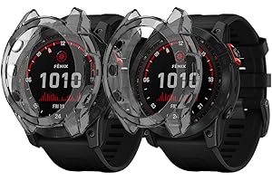 Niboow Funda [2 Piezas] Compatible con Garmin Fenix 7X/Fenix 7X Solar, Anti-Choque Funda, Protección Completa Carcasa para TPU antirrayas Protectora para Garmin Fenix 7X/Fenix 7X Solar-Negro+Negro