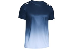 Weardear Sport Tshirts Herren Funktionsshirt Schnelltrocknend Atmungsaktiv Trainingsshirt Kurzarm Laufshirt Farbverlauf Gym T-Shirt Herren S-XXL