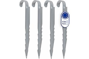 Clever Leon Ancoraggio a terra, 4 pezzi, per trampolino, altalena, universale, per pavimento, ancoraggio, acciaio