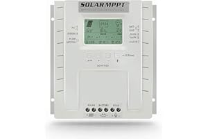 FUHUIHE Contrôleur de charge MPPT 60A 12V / 24V Auto Max 100VDC Input, Régulateur de charge pour panneau solaire 60A
