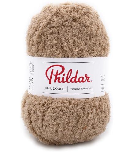 Pelote de fil à tricoter Caresse blanc - Phildar