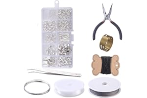 FineInno Bijoux Faisant Kit,Jewelry Making Supplies Kit Réparation Outils DIY Argent Kit de Fabrication de Bijoux, Or Kit de Conception de Bijoux