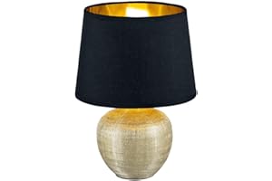 RL LIVE YOUR LIGHT Reality Leuchten R50621079 Luxor, lampa stołowa, ceramika, E14, złota, 18 x 18 x 26 cm