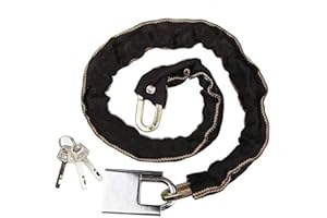 EUROXANTY® - Catena con lucchetto, in acciaio al manganese, per biciclette/scooter/moto, antifurto, 4 modelli a scelta