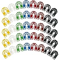 TERF® - Lot De 100 Cales En Plastique En U (Fers à Cheval) - 55x43 Mm - Épaisseurs De 1 à 10 Mm - Pour Portes, Meubles, Carrelage