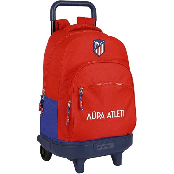 Safta Atlético De Madrid Schulmäppchen – Doppeltes Federmäppchen Für Kinder, Robust, 21 Cm, Rot/blau
