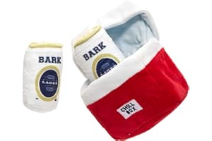 Barkbox 2 in 1 Interactive Plush Dog Toy - Rip and Reveal Toy for Dogs and Puppies - Stimulating Squeaky Pet Toys | Small, Camping Hero