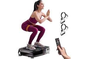 TISSCARE Vibrationsplatte,Rüttelplatte Sport für Zuhause ,Vibro Shaper mit 120 Stufen, 5 Modi & bis 400LBS - Vibrationsboard zur Fettverbrennung, Figurformung & Muskelaufbau für Damen & Herren