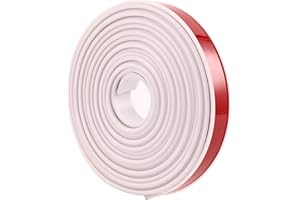 PUNDIN GELUNBIY U-förmiges, Flexibles selbstklebendes Möbelkantenband, weiches PTE-Kantenband, zum Abziehen und Aufkleben, zusammenklappbarer Kantenschutz, für Schrankreparatur(U15 mm x 3 m, weiß)