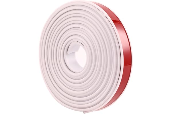 GELUNBIY Bande de Protection autocollante en PTE Flexible en Forme de U pour Bords de Meubles - pour réparation d'armoires et Restauration de Meubles (18 mm x 3 m, Blanc)