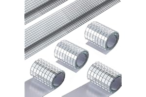 PP OPOUNT 3776 Pieces Self-Adhesive Mosaic Tiles Square Glass Mirrors Mosaic Tiles Mirror Mosaic Stickers for DIY Craft Decoration (Silver, 5 x 5 mm)