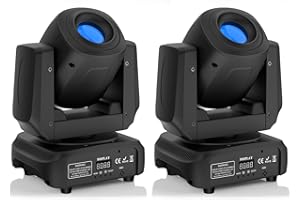 RTKTOUP Lyre LED 100W Jeux de Lumiere 8 Gobos 8 Couleurs DMX Projecteur pour Club Bar Disco Party Scène Luminaires 2pcs