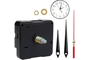 ZESCYHA Meccanismo Orologio da Parete 16mm, Movimento Orologio al Quarzo Silenzioso, con Lancette Corte in Alluminio, Kit Riparazione per Orologi Fai da Te, Sostituzione Parti per Parete Senza Ticchettio