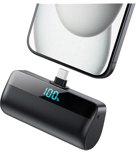 Paquete De 2 Mini Cargador Portátil Para IPhone, 5200 MAh Ultra Compacto Pd Carga Rapida Cargador De Bateria Enchufable Cargador De Telefono