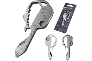 EMHTHME 24 In uno strumento chiave, Strumento chiave multifunzione in acciaio inossidabile, Mini strumento chiave portatile,Sport all'aria aperta, Salvataggio,Strumento di sopravvivenza all'avventura (1 PCS)