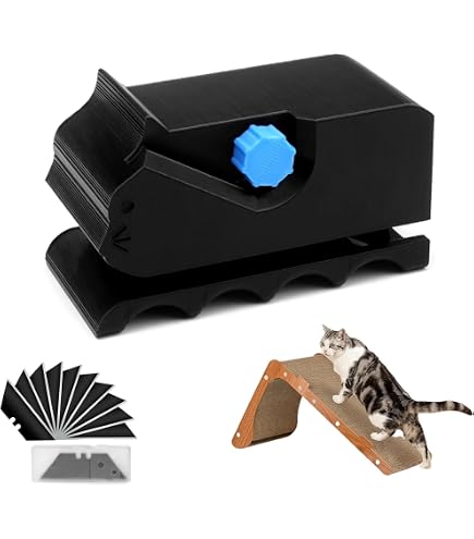 3D-gedruckter Kartonschneider Für Katzenkratzbretter – DIY-Kratzbaum-Werkzeug In Blau