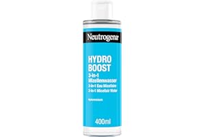 ‎NEUTROGENA Neutrogena Hydro Boost Mizellenwasser, effektive Gesichtsreinigung mit Hyaluronsäure, sanfter Make-Up Entferner, feuchtigkeitsspendendes Mizellen Reinigungswasser für alle Hauttypen 400 ml