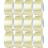 Crimson Starfish 12 Rolls | Clear Adhesive Tape for Packages, Boxes, Cartons, Postage, Moving - Clear Packaging Seal 48mm x 6
