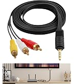 Câble Audio-vidéo 3.5mm Vers RCA 1m - Pour Caméscope Sony CCD-TRV418 Etc., Marque Nédis