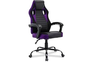 Play haha.Gaming chair Office chair Swivel chair Computer chair Work chair Desk chair Ergonomic Chair Racing chair Leather chair PC gaming chair (Purple)