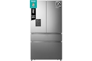 Hisense RF749N4SWSE - Frigorífico Americano,Conectividad Wifi No Frost, Inox Puerta Cajón Frances, Total No Frost, Capacidad Neta 579 L, 1.78 m,Silencioso