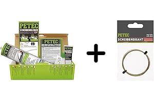 ‎PETEC Petec Scheibenkleber Set Klebeset Einbau Windschutzscheibe Heckscheibe inkl. Petec Scheibendraht