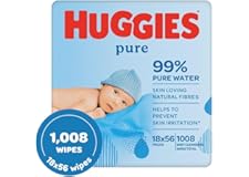Huggies Pure, Baby Wipes, 18 Packs (1008 Wipes Total) - 99 Percent Pure Water Wipes - Fragrance Free for Gentle Cleaning and 