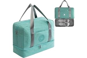 Kaxich Waterproof Gym Bag Duffle Bag Travel Overnight Bag Dry Wet Separation Weekender Handbag Sports Fitness Swim Tote Bag for Men Women