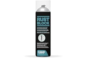 CAMP Rust Block Passivante - Protettivo Spray Per Ferri d'Armatura Anticorrosivo, Promuove l'Adesione per Malte e Crea una Barriera Protettiva - Pronto all'Uso, Indicato per Interni ed Esterni, 500ml