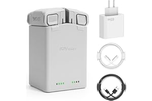 FPVtosky Caricabatterie professionale per batteria DJI Mini 5 Pro/Mini4/3 Pro Series Batteria, Accessori Kit Ricarica Rapida con Alimentatore da 65 W, Hub di Ricarica Rapida, Doppia Batteria Ricarica