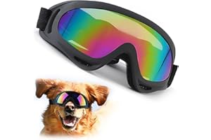 Lunettes pour Chiens, Lunettes de Soleil pour Chien badaren, Dog Sunglasses, Lunettes de Protection UV, Lunette de Protection des Yeux pour Chien, Lunette Chien de Taille Moyenne/Grande