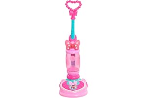 DISNEY STORE Disney, Minnie Mouse, aspiradora de Juguete, Set de Juego de Limpieza Interactivo, con Luces y Sonidos, para Mayores de 3 años, 65cm