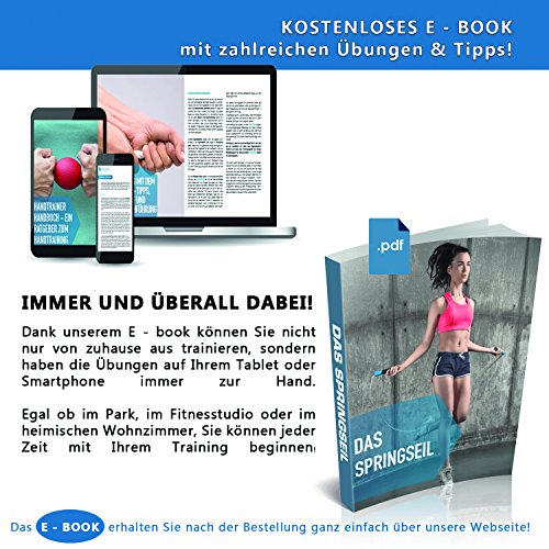 VERGLEICHSSIEGER: Premium Springseil „Jump Star“ von Sportastisch :: High Speed Kugellager für perfekte Drehung :: zwei Stahlseile zum Auswechseln :: kostenloser BONUS: eBook „Springseiltraining“ :: geprüfte Markenqualität, ideal Einsteiger oder Profis :: Exklusives Design für Erwachsene und Kinder:: hochwertige Alu-Griffe für perfekten Halt :: Speed Rope zum Sport :: perfekt geeignet für Boxen, Crossfit, MMA, WOD, Fitness Training :: inklusive 3 Jahren Sportastisch Produktgarantie - 4
