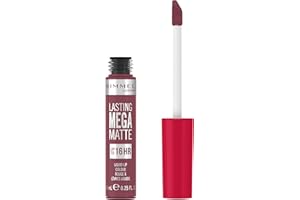 ‎RIMMEL Rimmel Lasting Mega Matte długotrwała, matowa pomadka w płynie 900 Ravishing Rose, 7,4 ml