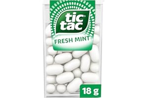 Tic Tac Classic Fresh Mints Sweets, Travel Essentials, Party Bag Fillers, On the Go Refreshment, Bulk Box of 24 x 18g Packs