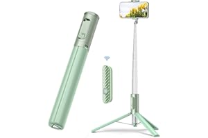 TONEOF 152cm Palo Selfie Tripode para Movil，tripode movil Extensible Rotacion Trípode Teléfono Flexible con Inalámbrico con Control Remoto,Compatible con iPhone y Android Teléfono