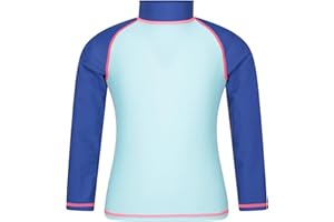 Mountain Warehouse Kids Rash Vest - UV Protection Rash Guard, Long Sleeves Childrens Rash Shirt, Flat Seams, Quick Drying, Stretch Fabric - Ideal for Swimming,