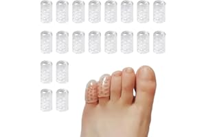 TAFACE 20 sztuk silikonowych ochraniaczy na palce, przezroczyste ochraniacze na palce, małe ochraniacze na palce, wyściełane ochraniacze na palce, wysoka elastyczność, nadają się do chodzenia, biegania,