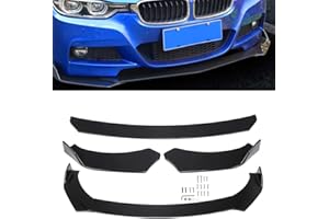 KYYET Gloss Black Universal Front Bumper Protector Diffuser Spoiler Lip Body Kit Splitter Chin Decoration