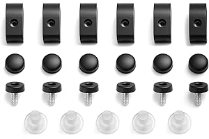 NIMOVA Bonnet Wind Bug Stone Deflector Protector Assembly Plastic Clips Set Fitting Kit Repair Kit Compatible with All Vehicles | Universal Fit | Black Plastic - Front Center | 36 Pieces