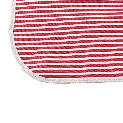 [casa.pro]® Picknickdecke – 200x147cm – mit wasserabweisender Rückseite + Tragegriff (rot) - 3