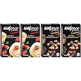 Manforce Cocktail Condoms with Dotted Rings Combo Pack (Strawberry+ Vanilla & Chocolate+ Hazelnut)- 10 Pieces (Pack of 4)