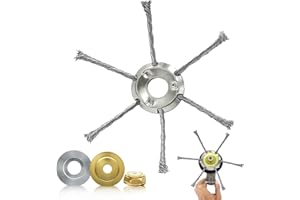 CHIHOLEN Testina universale per decespugliatore a benzina, 17,8 cm, in filo di acciaio massiccio, foro da 25,4 mm per decespugliatore, strumento di ricambio per rimozione di muschio e ruggine da