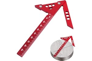 WANTUSHUI Mittenlehre Linienlineal aus Aluminiumlegierung, Zentrierwinkel, Mittenfinder, Speedmarker Lineal 45° 90° Zentrierwinkel, Zimmermannswinkel, Runde Herz Lineal, Zentrierwerkzeug zum Anreißen und Messen
