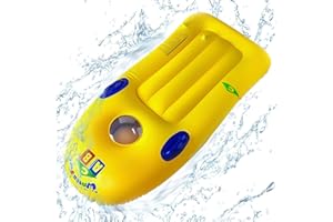 Hillylolly Inflatable Boogie Board Kids Inflatable Surf Body Board with Handles, portable Inflatable Bodyboard Kids, Boogie Boards Inflatable for Slip and Slide, Pools, Beaches 119 * 58cm